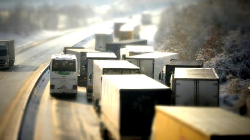 Blocage de camions. (illustration)