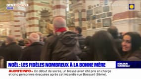Marseille: les fidèles nombreux à la messe de minuit organisée à la Bonne Mère 