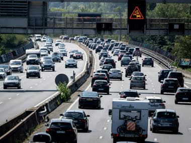Circulation sur l'autoroute A7  près de Chasse-sur-Rhône, le 6 août 2022.