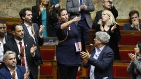 La présidente du groupe LFI Mathilde Panot à l'Assemblée nationale le 3 octobre 2022