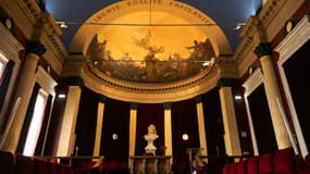 Photo du temple Arthur Groussier au siège de l'organisation de franc-maçonnerie Grand Orient de France le 1er septembre 2023 