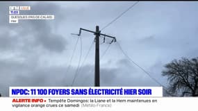 Tempête Ciaran: 11.000 foyers privés d'électricité dans le Nord et le Pas-de-Calais