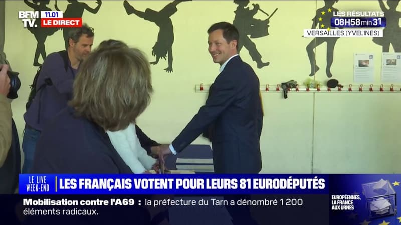 Élections européennes: François-Xavier Bellamy a voté à Versailles