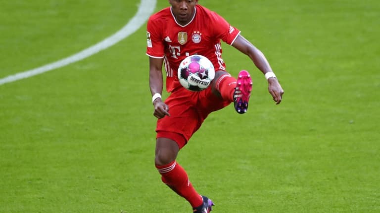 Le défenseur autrichien du Bayern, David Alaba, lors d'un match de Bundesliga contre Mönchengladbach, à Munich, le 8 mai 2021 