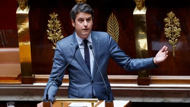 Le Premier ministre Gabriel Attal le 3 juin 2024 à l'Assemblée nationale