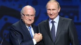 Sepp Blatter et Vladimir Pourtuine, le 25 juillet 2015