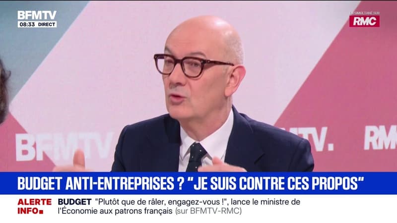 Budget: Roland Lescure, ministre de l'Économie, appelle les patrons à "s'engager" plutôt "que de râler"