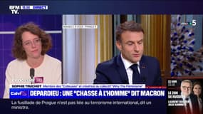 "Ces propos m'ont choqué": Sophie Truchot (membre des "Colleuses" et créatrice du collectif "Why The Féminisme") réagit aux propos d'Emmanuel Macron sur un possible retrait de la Légion d'honneur de Gérard Depardieu