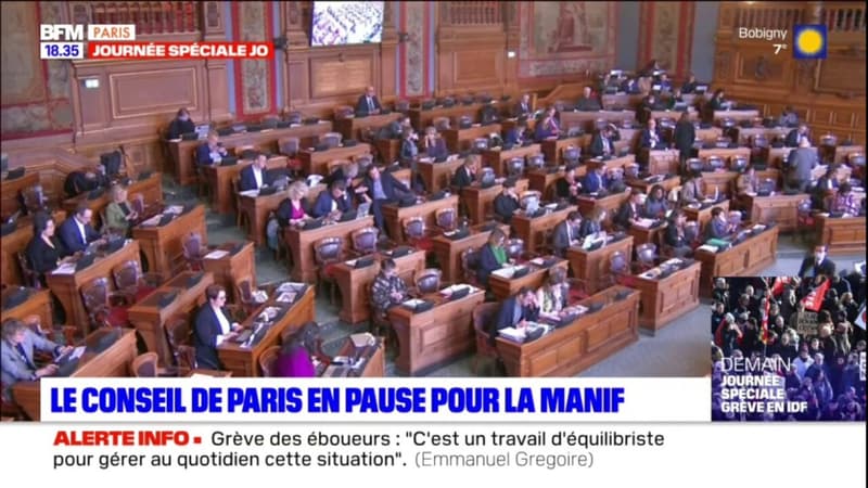 Le conseil de Paris sera suspendu mercredi après-midi pendant la manifestation