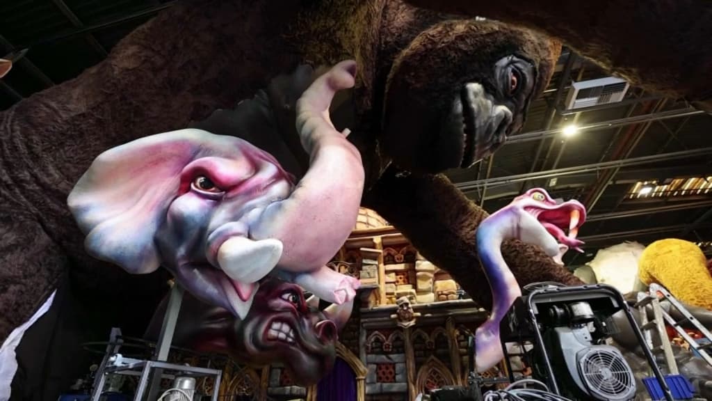 L'un des chars de l'édition 2022 du carnaval de Nice. 
