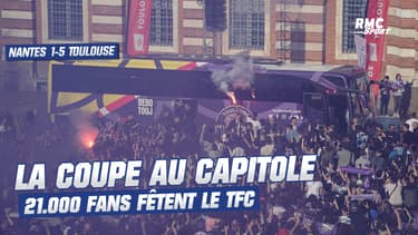 Toulouse FC : Les vainqueurs de la coupe de France fêtés par 21.000 supporters au Capitole
