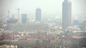 Lyon pendant un épisode de pollution (illustration).