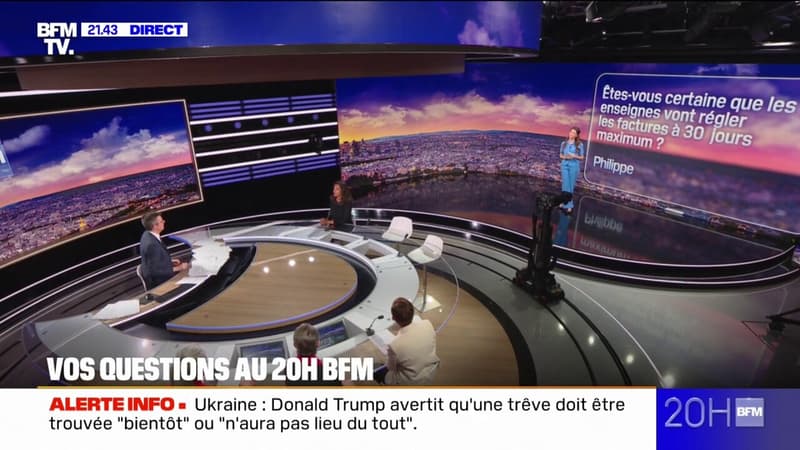 VOS QUESTIONS AU 20H BFM - Êtes-vous certaine que les enseignes vont régler les factures à 30 jours maximum ?