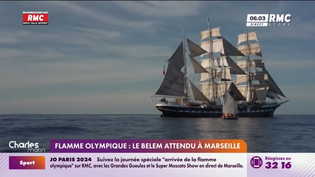 Arrivée De La Flamme Olympique: Les Images De L'immense Parade Nautique Dans La Rade De Marseille Vn 202405080355