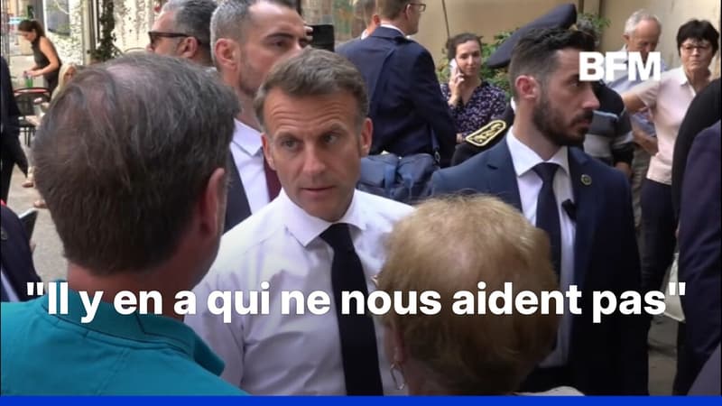 "On se bat pour que le prix de l'essence diminue" assure Emmanuel Macron interpelé sur l'augmentation des prix à la pompe