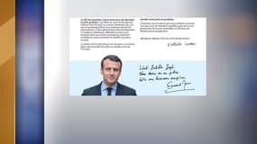Emmanuel Macron apparaît en bas de la profession de foi de la liste LaREM.
