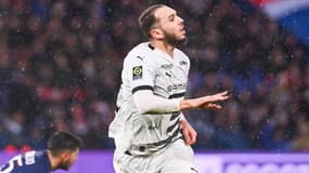 Amine Gouiri lors du match de Ligue 1 entre le PSG et Rennes, le 25/02/2023