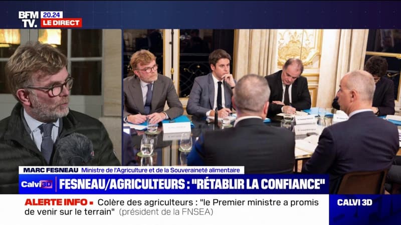 Marc Fesneau, ministre de l'Agriculture, assure que le gouvernement apportera des réponses aux agriculteurs 