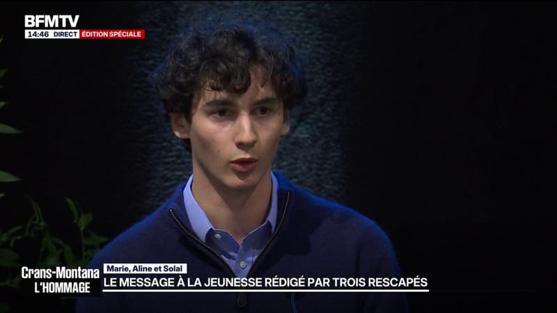 "Le drame qui a frappé Crans-Montana ne s'est pas limité aux frontières du Valais ou de la Suisse", assure Solal, témoin de l'incendie