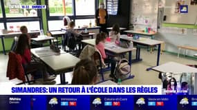 Un retour à l'école dans les règles aujourd'hui à Simandres 