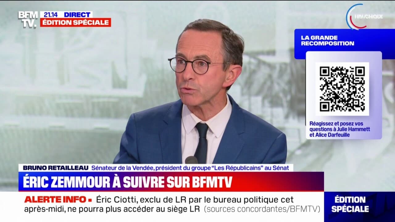 Bruno Retailleau (président Du Groupe LR Au Sénat): "Éric Ciotti S'est ...