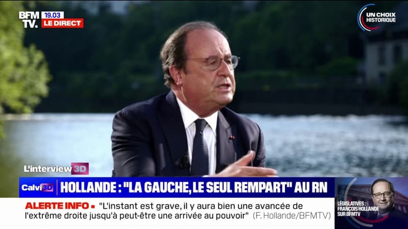 François Hollande, candidat Nouveau Front populaire aux législatives en Corrèze: 