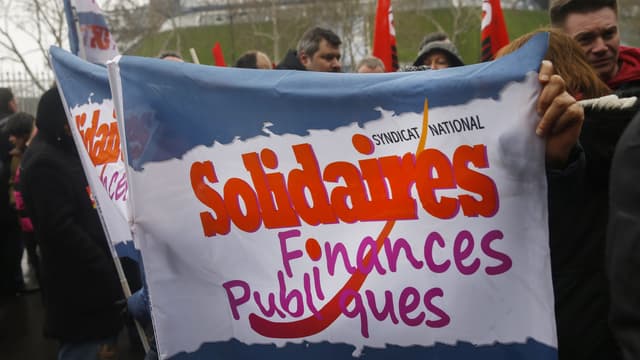 Une manifestation d'agents des finances publiques (photo d'illustration)