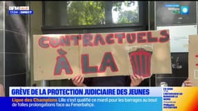 Lille: rassemblement des agents de la protection judiciaire de la jeunesse en grève