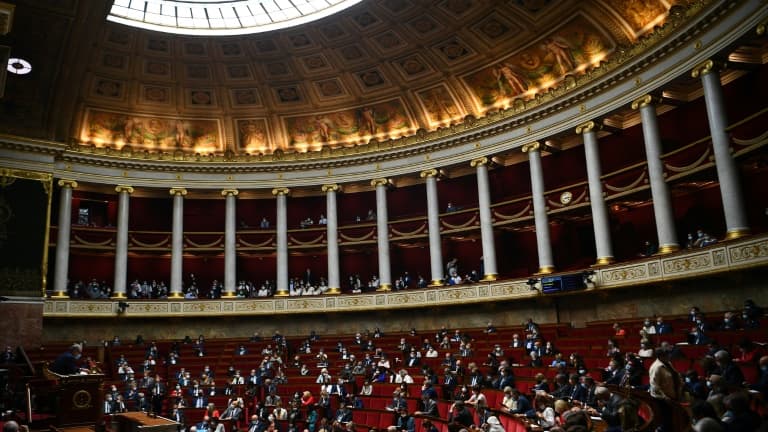 L'hémicycle de l'Assemblée nationale à Paris le 21 septembre 2021