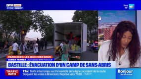 JO 2024: un camp de sans-abris installé place de la Bastille a été évacué 