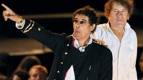 Laurent Voulzy et Alain Souchon aux Francofolies de La Rochelle, le 15 juillet 2010.