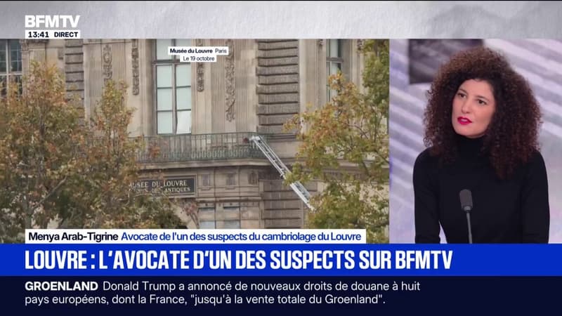 Casse du Louvre: Menya Arab-Tigrine, avocate de l'un des suspects du cambriolage, déclare que la présence de son client "sur les lieux du cambriolage est hautement contestée"