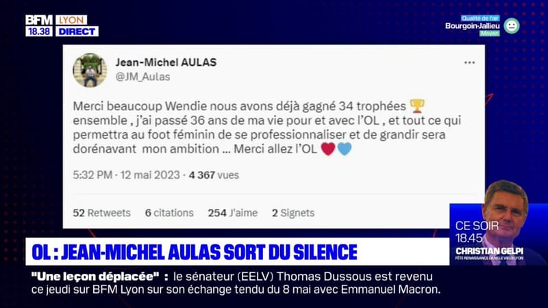 OL Jean Michel Aulas sort du silence 1635673