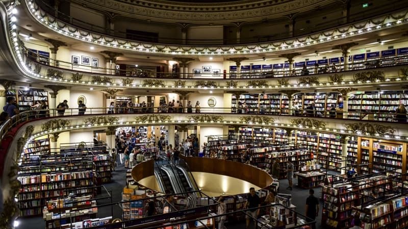 El Ateneo Grand Splendid, la plus célèbre librairie de Buenos Aires où a eu lieu le vol. PHOTO AFP