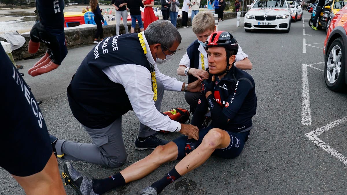 Geraint Thomas souffre depuis sa chute lors de la 3e étape