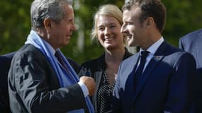 Jean-Louis Debré et Emmanuel Macron, le 4 octobre 2018