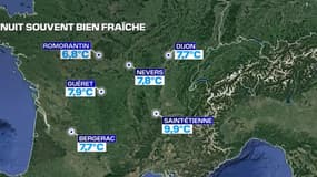 Des températures particulièrement fraîches en France dans la nuit du 6 au 7 août 2023