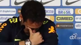 Neymar en larmes