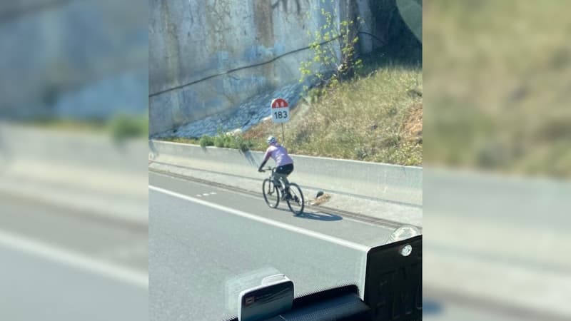 Un cycliste a été aperçu sur l'A8 au niveau de Cagnes-sur-Mer. 