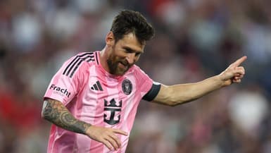 Lionel Messi célèbre son but lors de la victoire de l'Inter Miami à Boston (1-2), le 9 juillet 2025