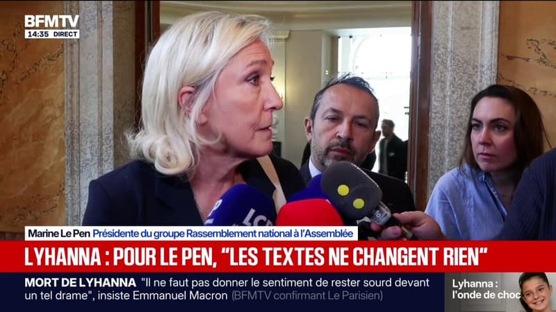 Affaire Lyhanna: "Les Français attendent une vraie introspection dans le fonctionnement de la justice", assure Marine Le Pen