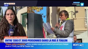 Toulon: entre 1.300 et 1.500 personnes ont défilé lors de cette grève de la fonction publique