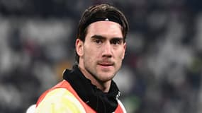 Dusan Vlahovic avant le match entre la Juventus et la Fiorentina, le 29 décembre 2024.