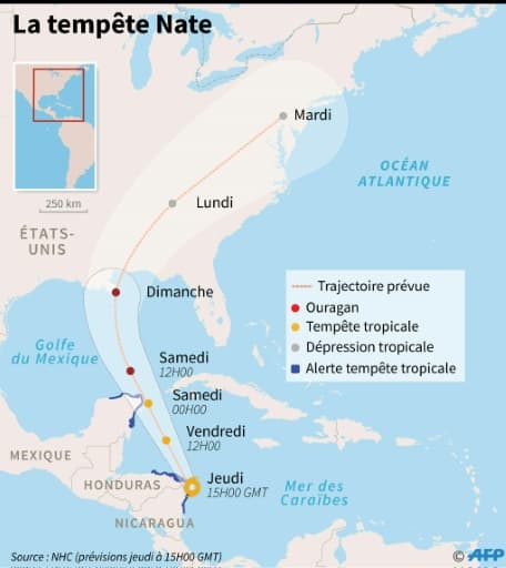 La tempête Nate La tempête Nate