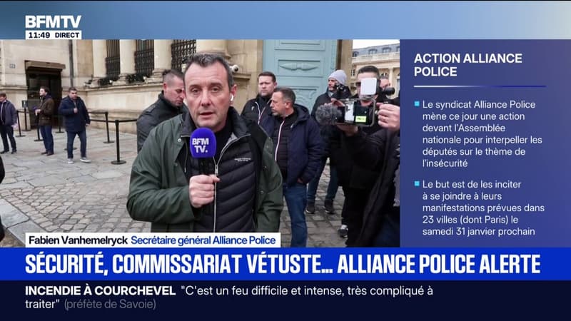 Colère des policiers: "Il faut sauver la police nationale", assure Fabien Vanhemelryck (Alliance Police)