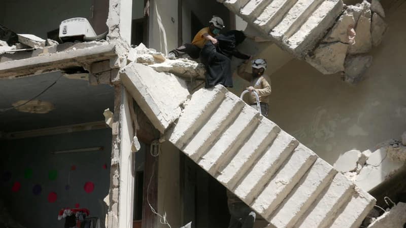Bombardement à Alep, le 28 avril 2016. (Photo d'illustration)
