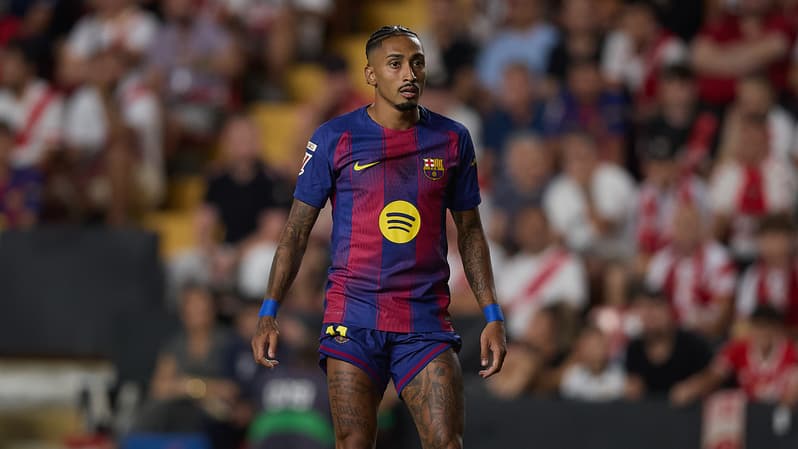 L'attaquant du Barça Raphinha, 31 août 2025