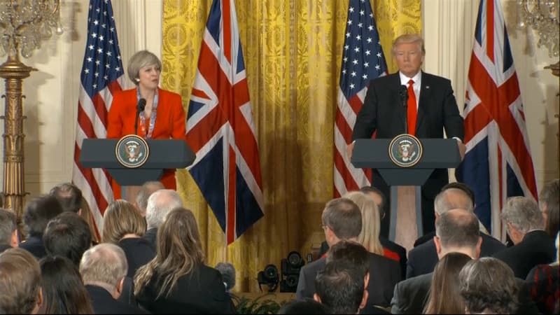 Theresa May et Donald Trump à Washington.