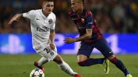 Marco Verratti et Neymar en avril 2015