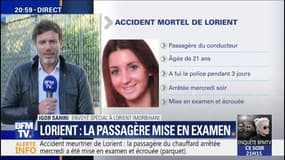 Lorient: la passagère du chauffard est mise en examen et écrouée